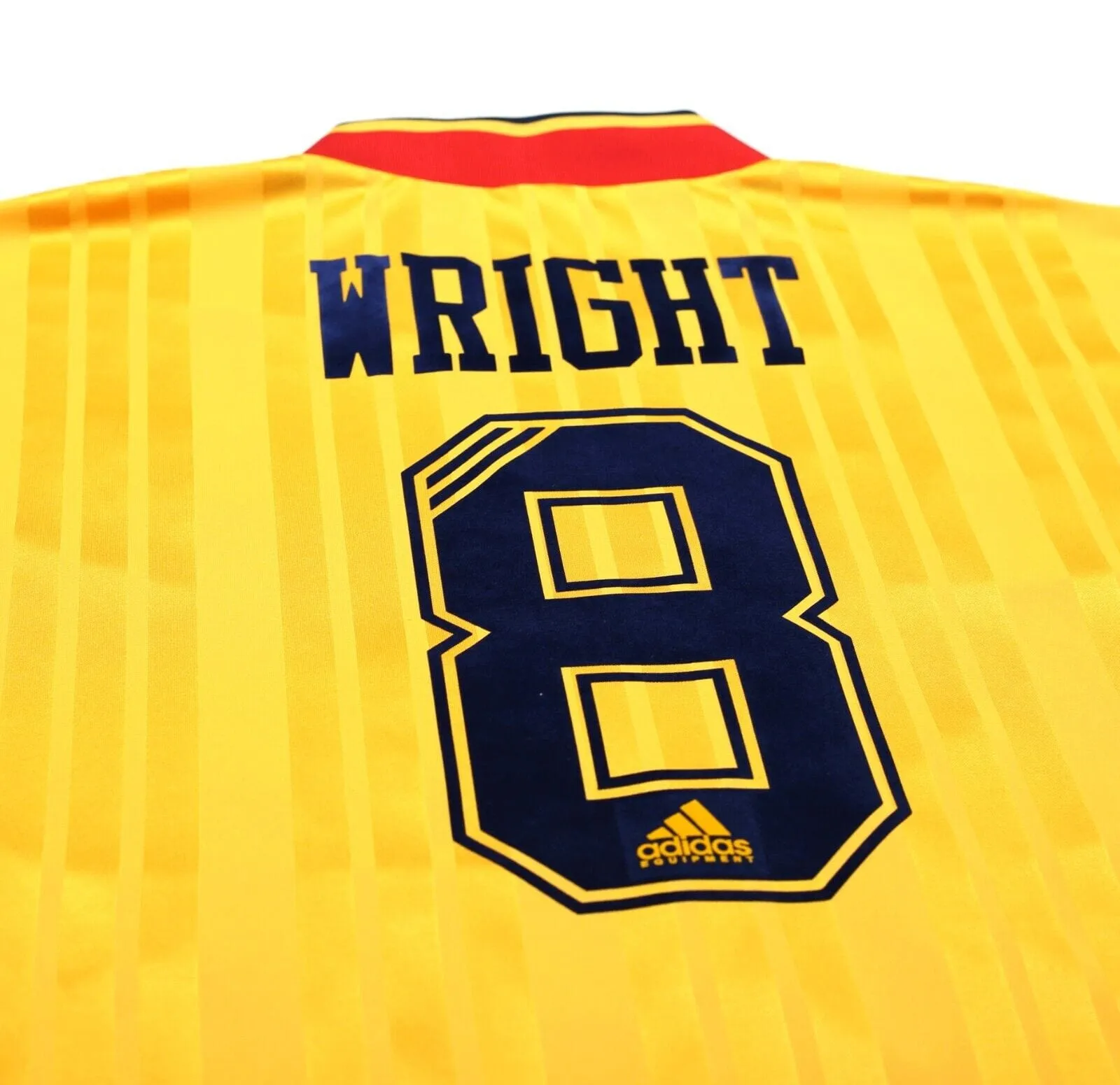 1993/94 WRIGHT #8 Arsenal Retro adidas Equipment Away Football Shirt (L/XL)