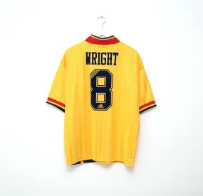 1993/94 WRIGHT #8 Arsenal Retro adidas Equipment Away Football Shirt (L/XL)