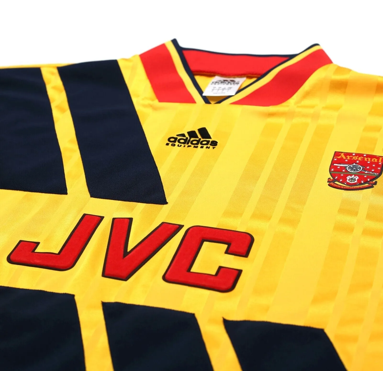 1993/94 WRIGHT #8 Arsenal Retro adidas Equipment Away Football Shirt (L/XL)