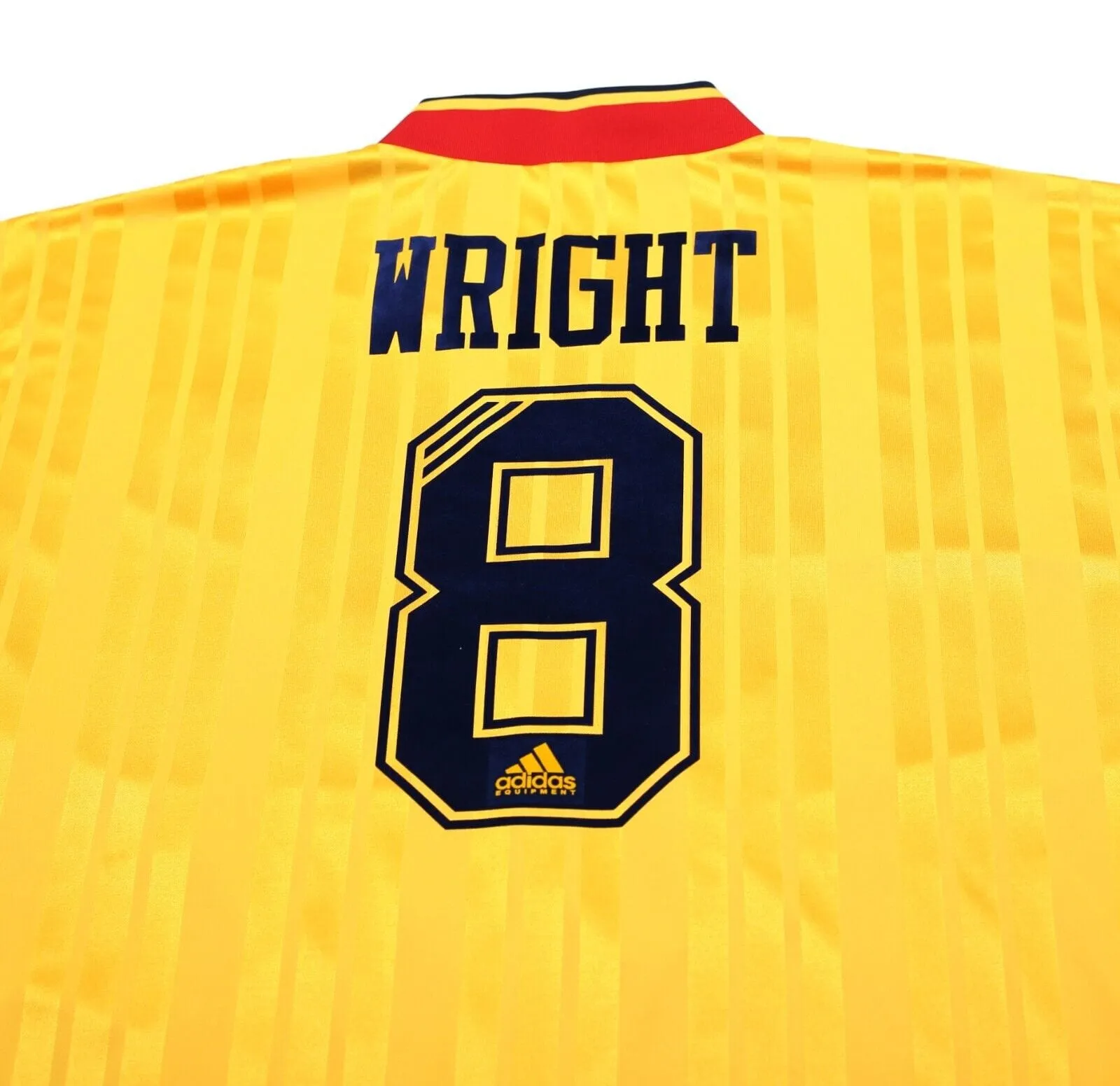 1993/94 WRIGHT #8 Arsenal Retro adidas Equipment Away Football Shirt (L/XL)