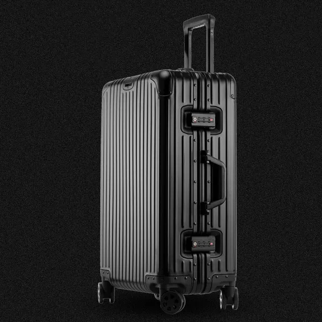 20'24'26'29'Inch Retro Aluminum Suitcase Carry On Cabin Tsa Scratch Resistant Luggage Metal Trolley