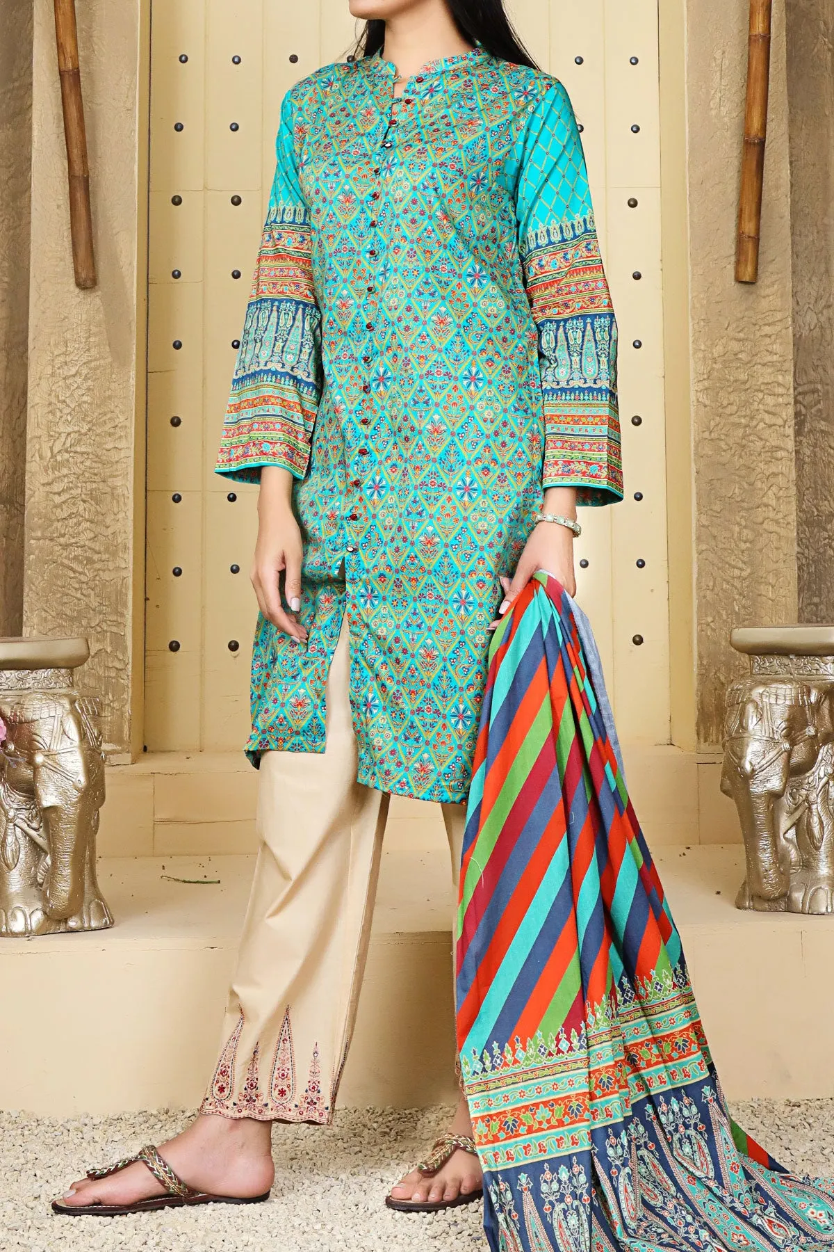 3 PIECE DIGITAL PRINT LAWN| DPC-199