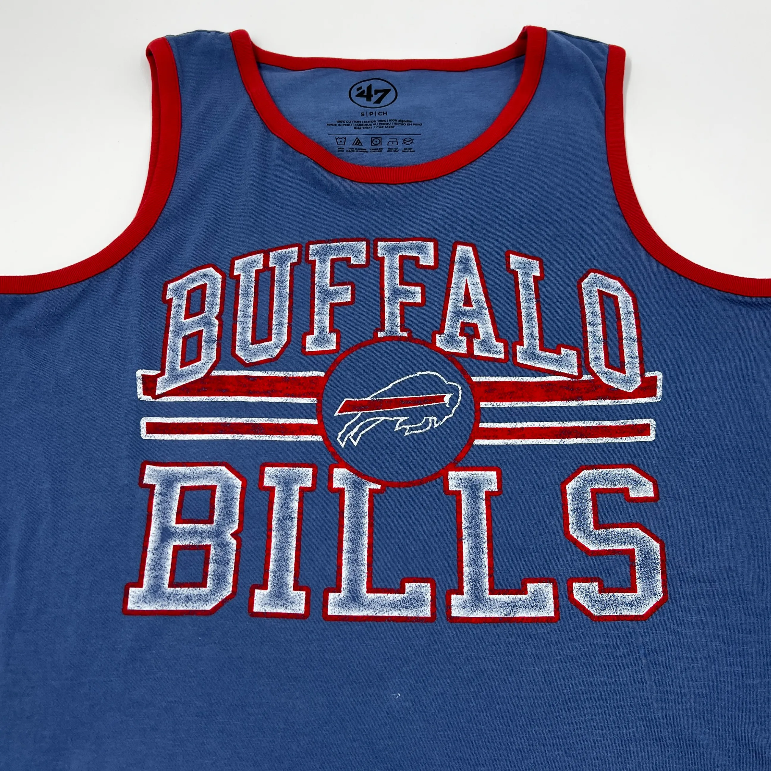 '47 Brand Buffalo Bills Charging Buffalo Cadet Blue Tank Top