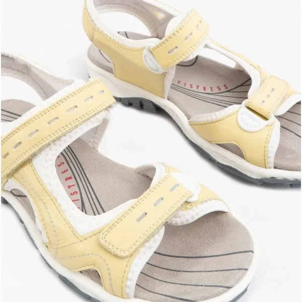 68866-68 Ladies Leather Sandals Yellow