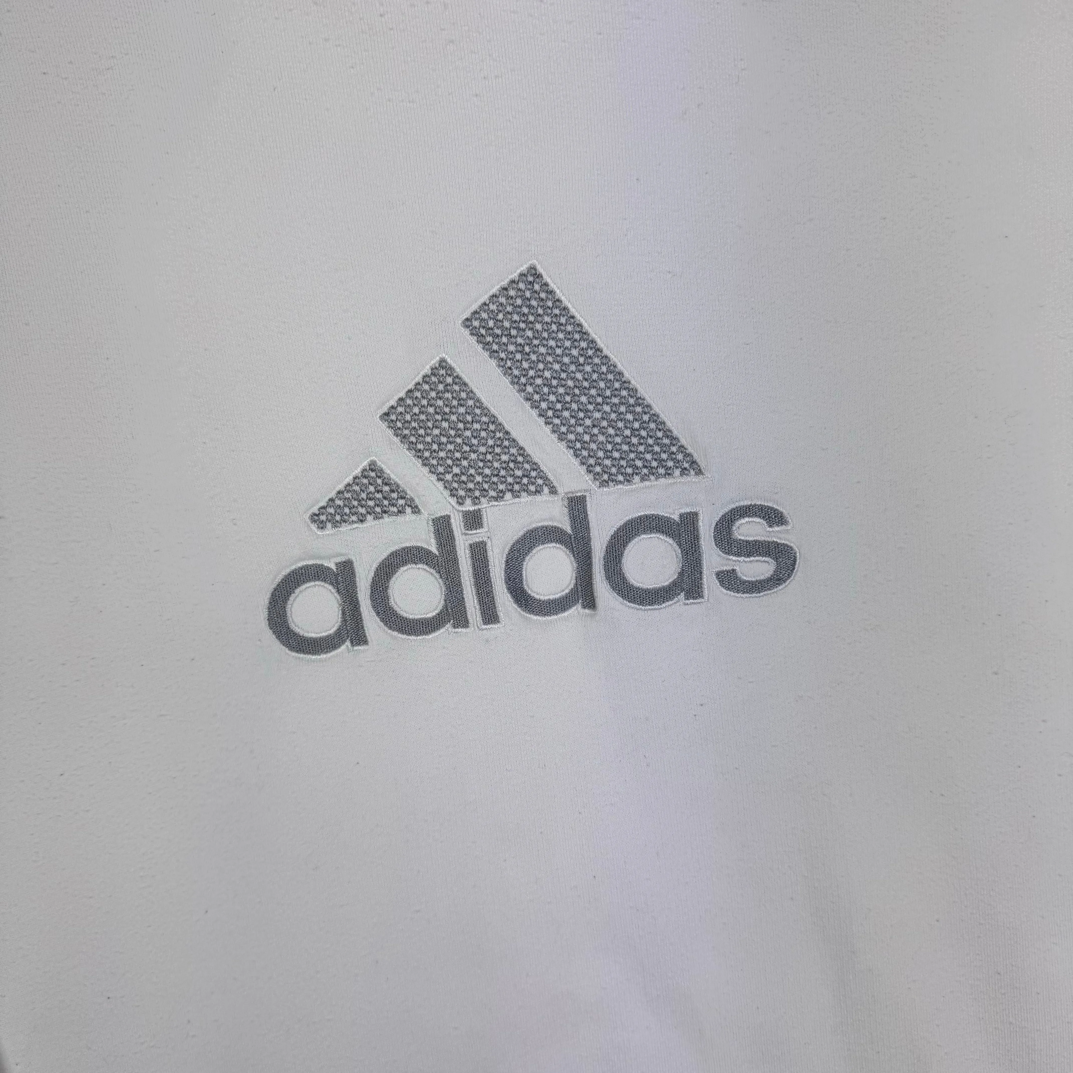 Adidas Big Logo Embroidered Sweatshirt White