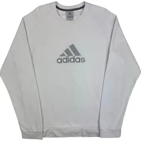 Adidas Big Logo Embroidered Sweatshirt White