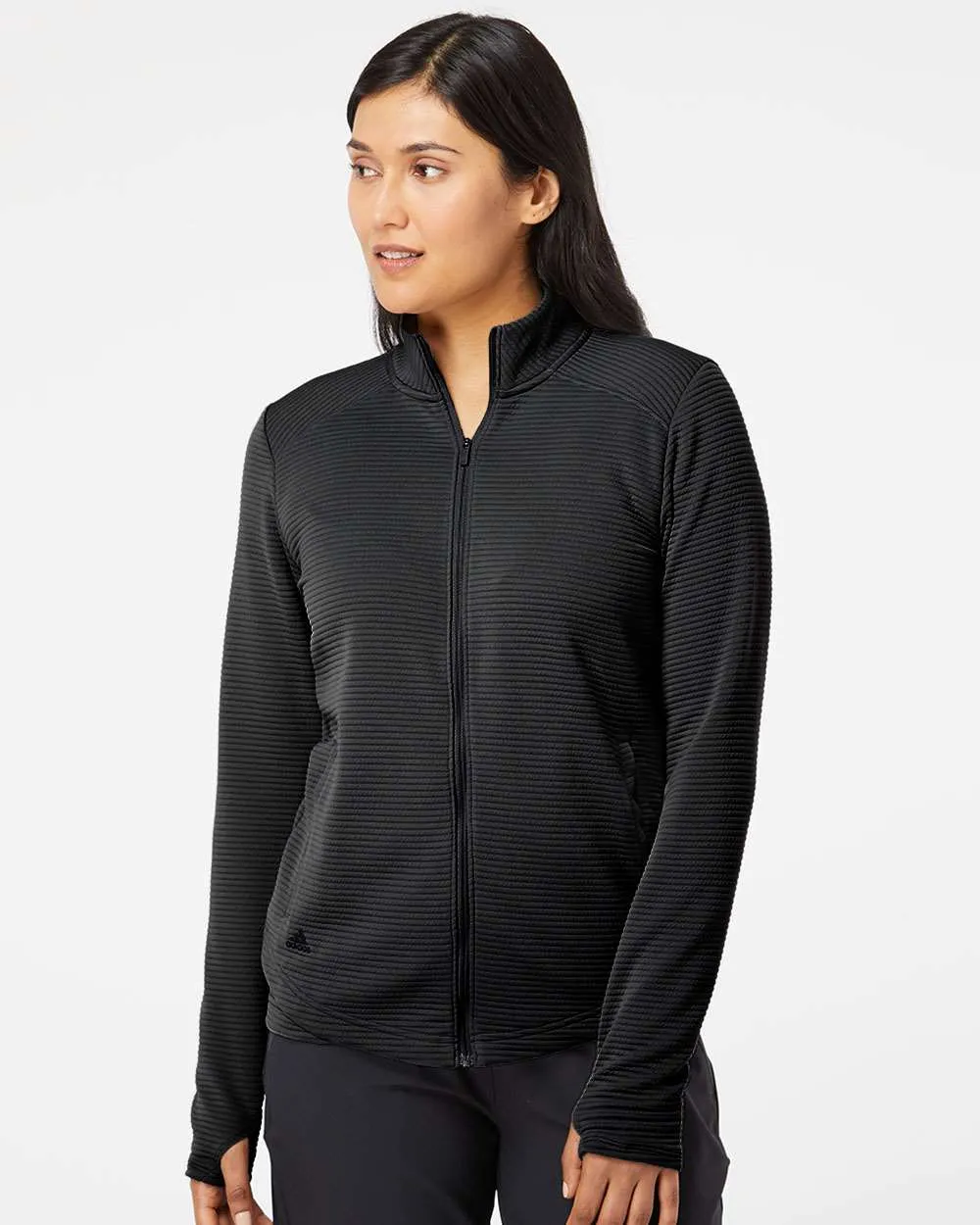 Adidas Ladies Textured Full-Zip Jacket