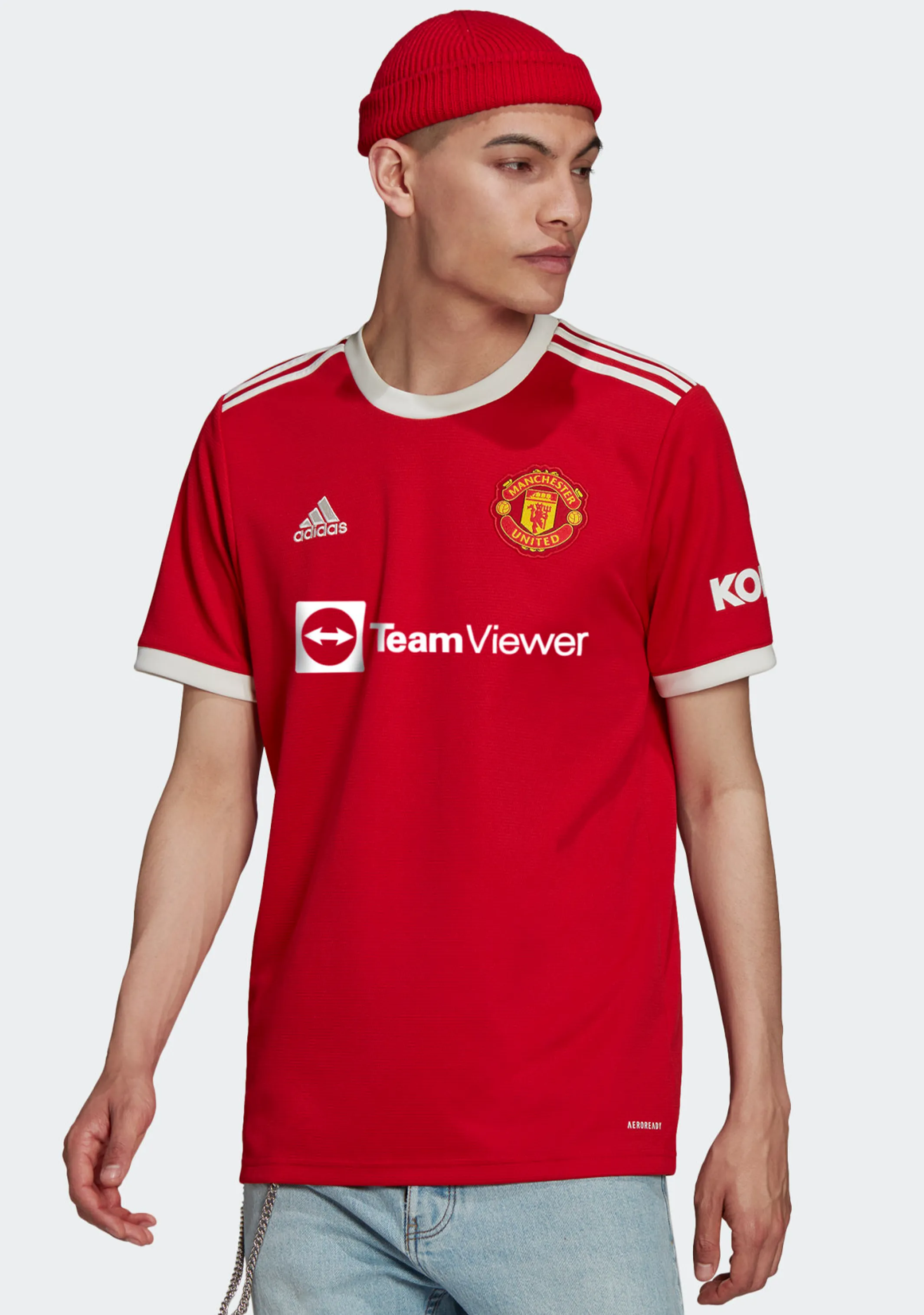 Adidas Mens Manchester United 21/22 Home Jersey <br> H31447