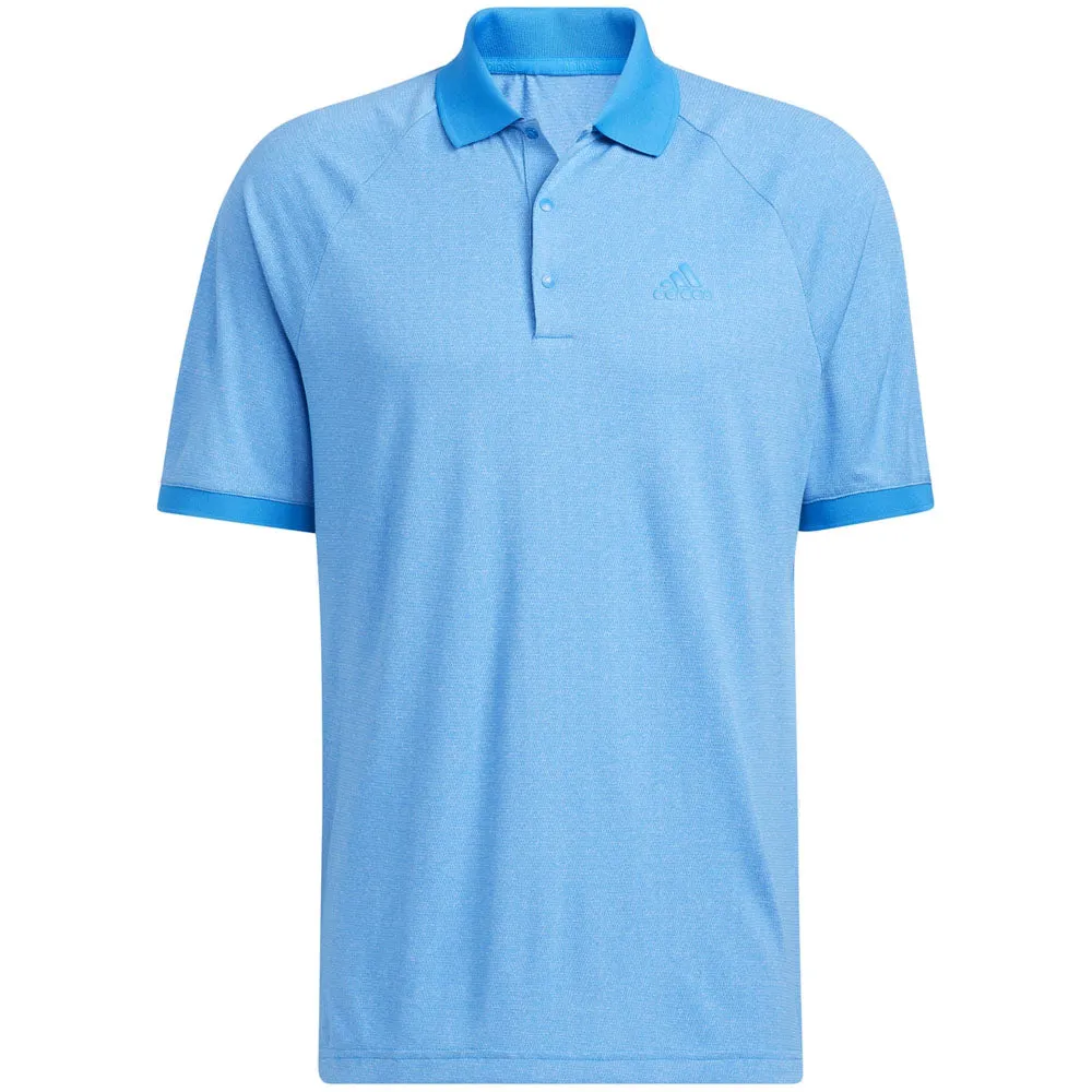 adidas Moss Stitch Jacquard Polo Shirt - Blue Rush/White