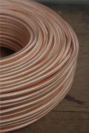 Aged Copper Braided Light Cord - 3 Core Insulated Cable