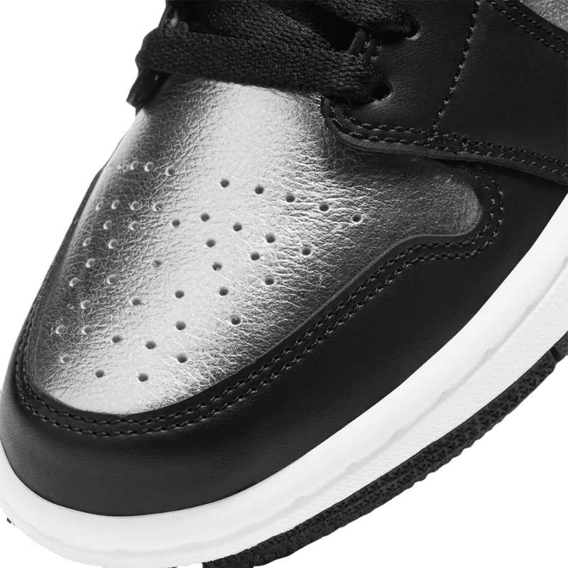 Air Jordan 1 Low Black Metallic Silver