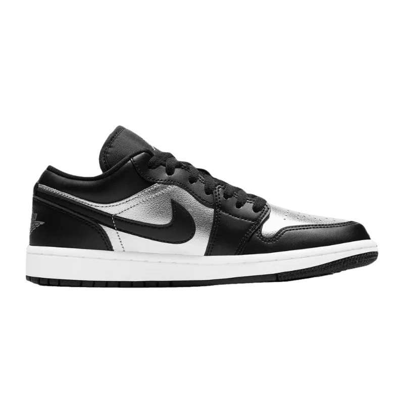 Air Jordan 1 Low Black Metallic Silver