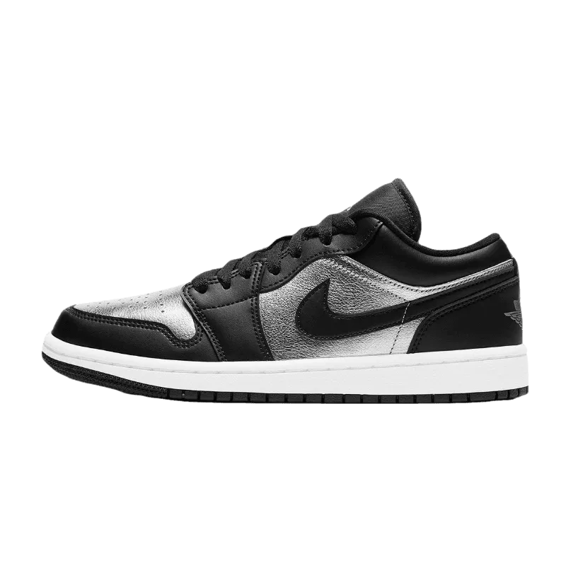 Air Jordan 1 Low Black Metallic Silver