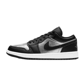 Air Jordan 1 Low Black Metallic Silver