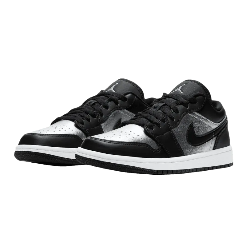 Air Jordan 1 Low Black Metallic Silver