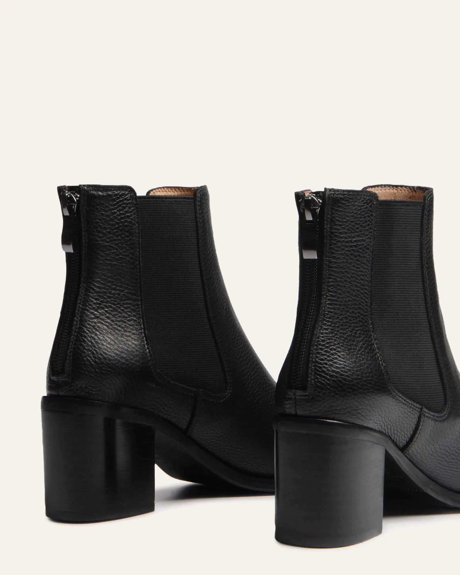 ALLURE MID ANKLE BOOTS BLACK LEATHER