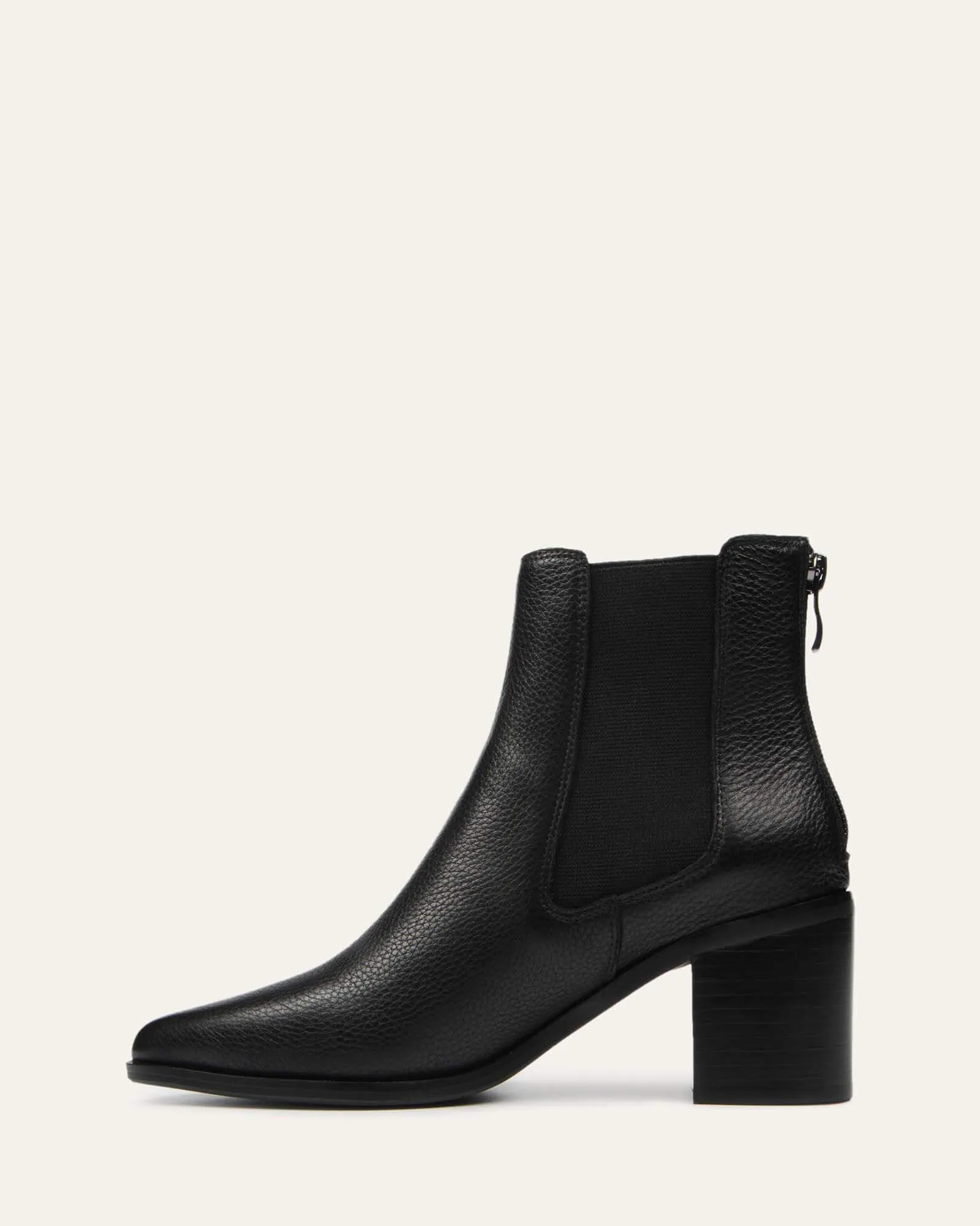 ALLURE MID ANKLE BOOTS BLACK LEATHER