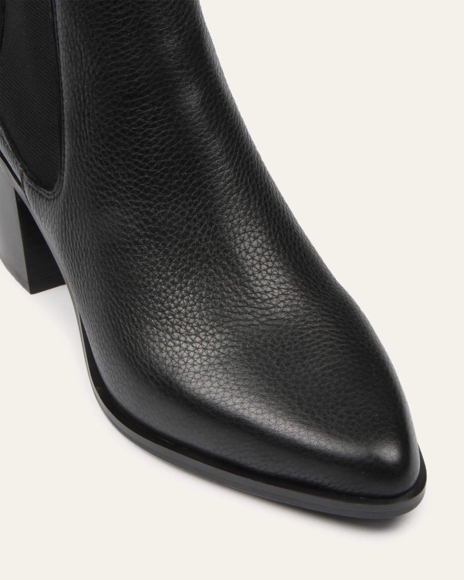 ALLURE MID ANKLE BOOTS BLACK LEATHER