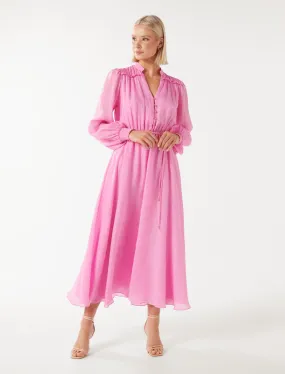 Anita Long-sleeved Midi Dress