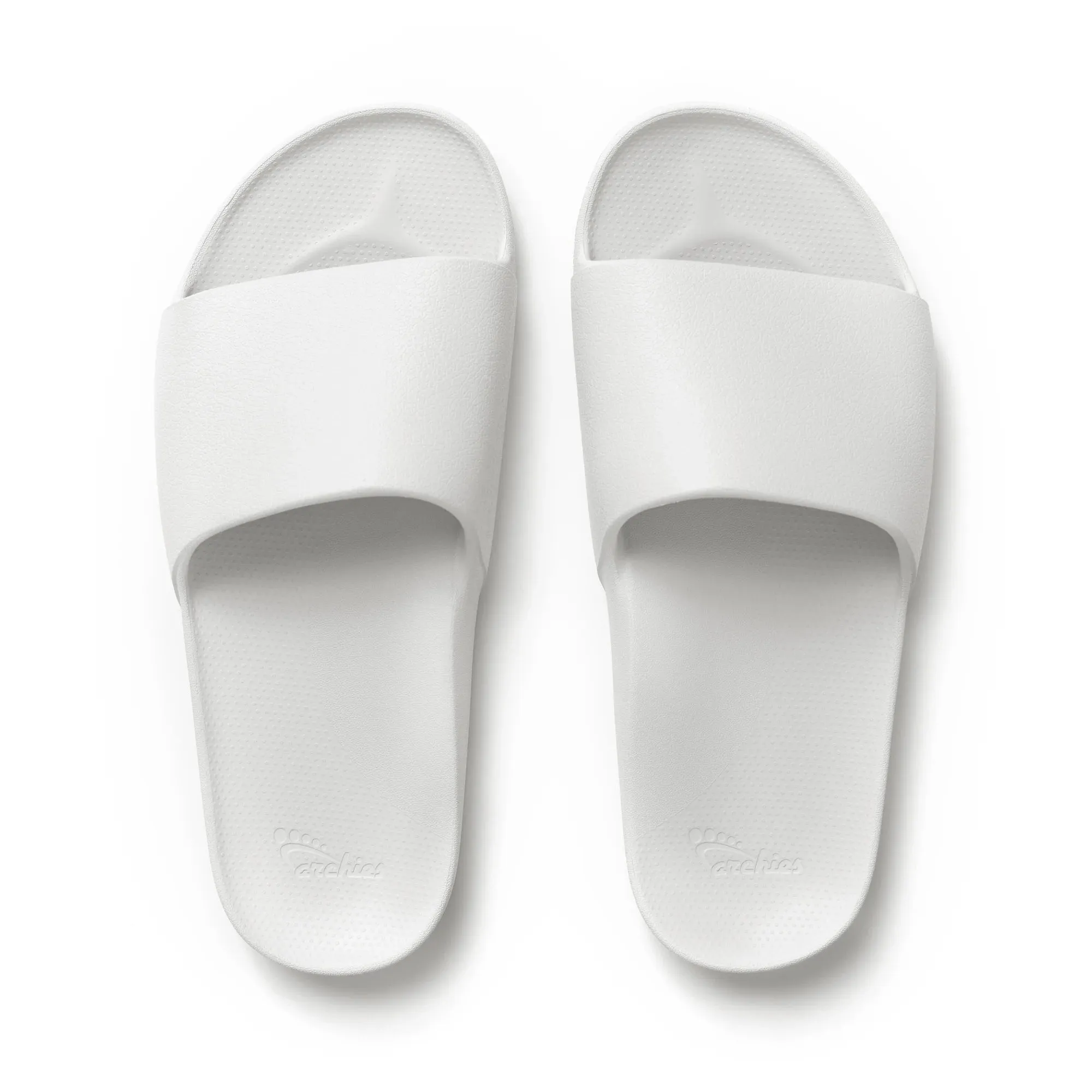 Archies Arch Support Slides in White