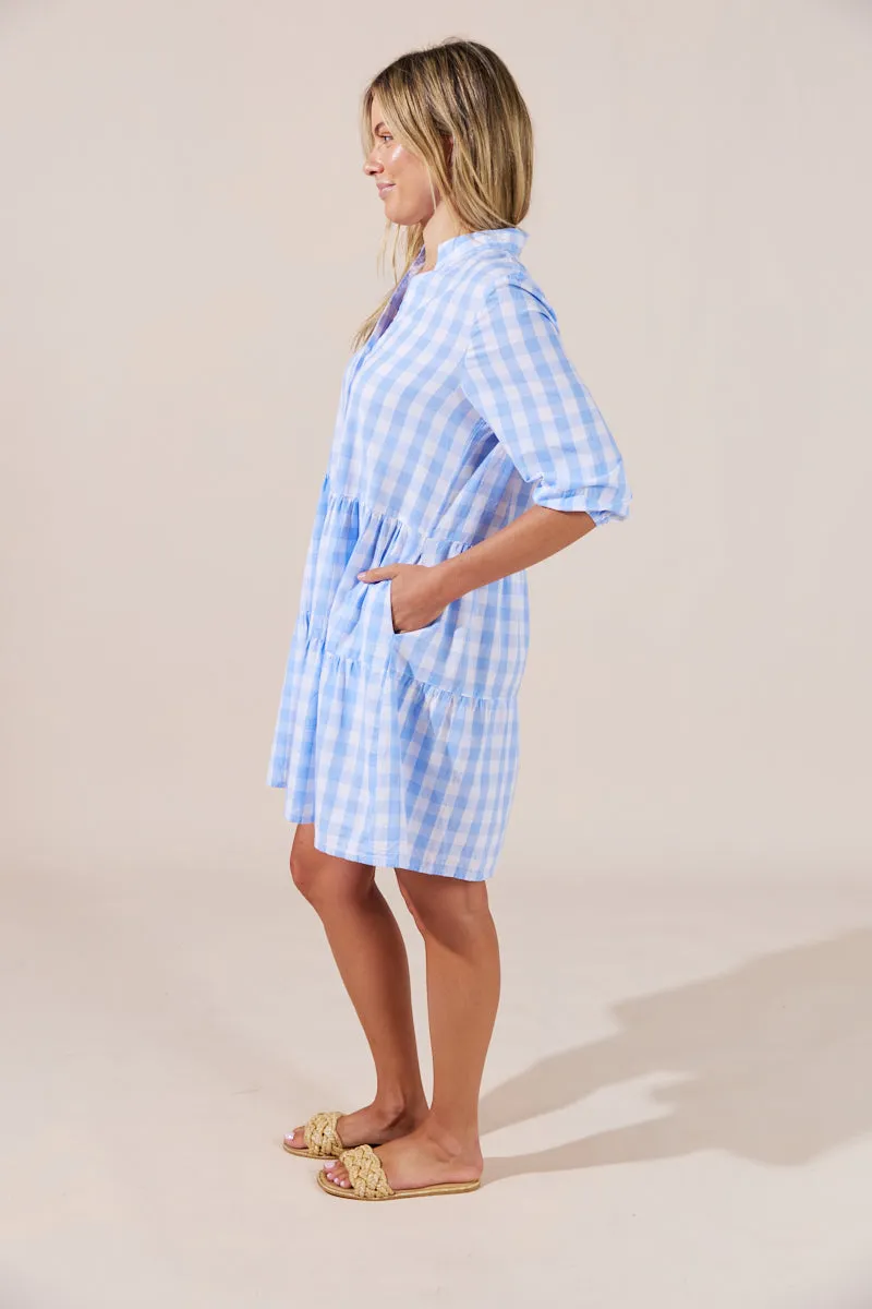 Arizona Dress - Light Blue Gingham