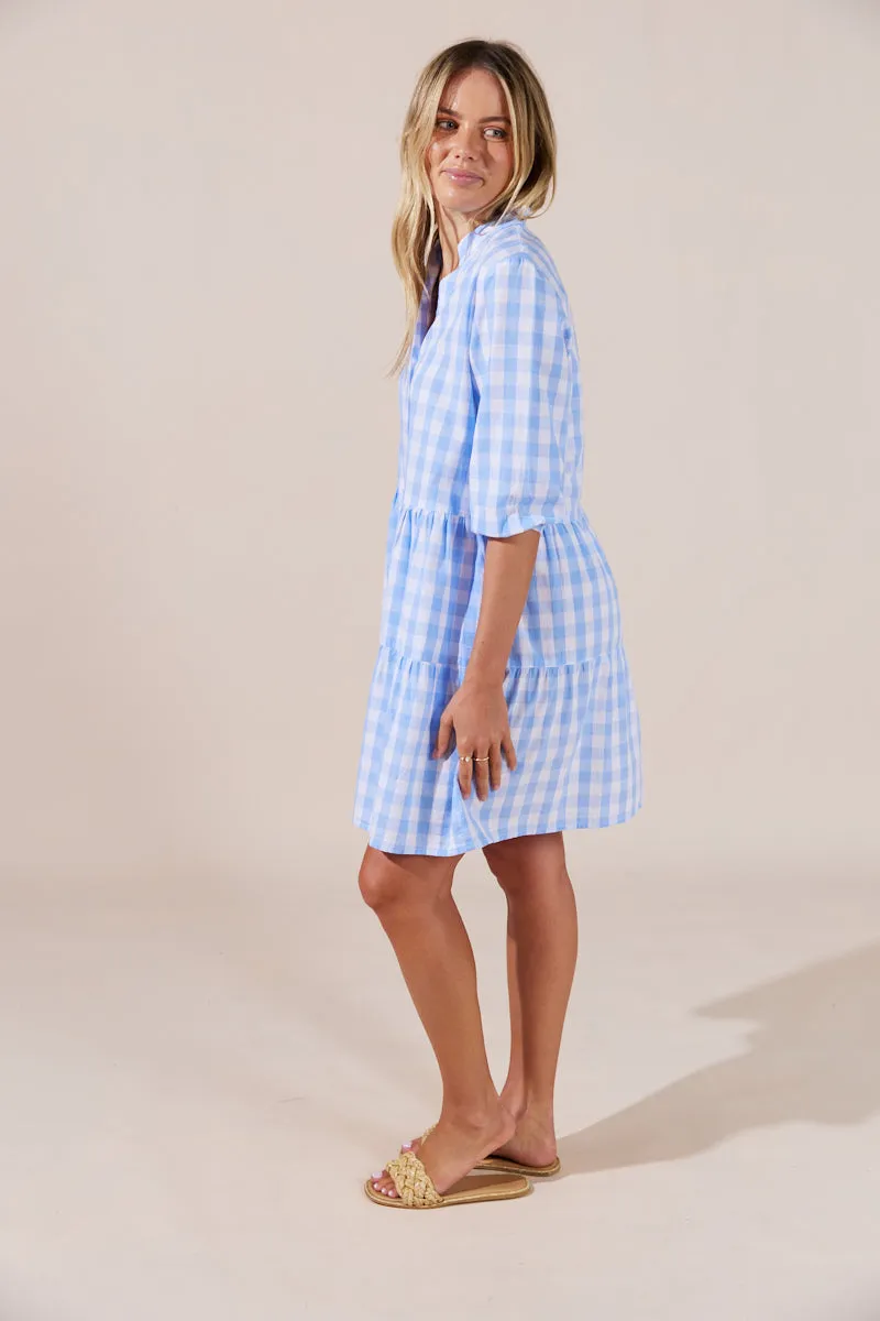 Arizona Dress - Light Blue Gingham