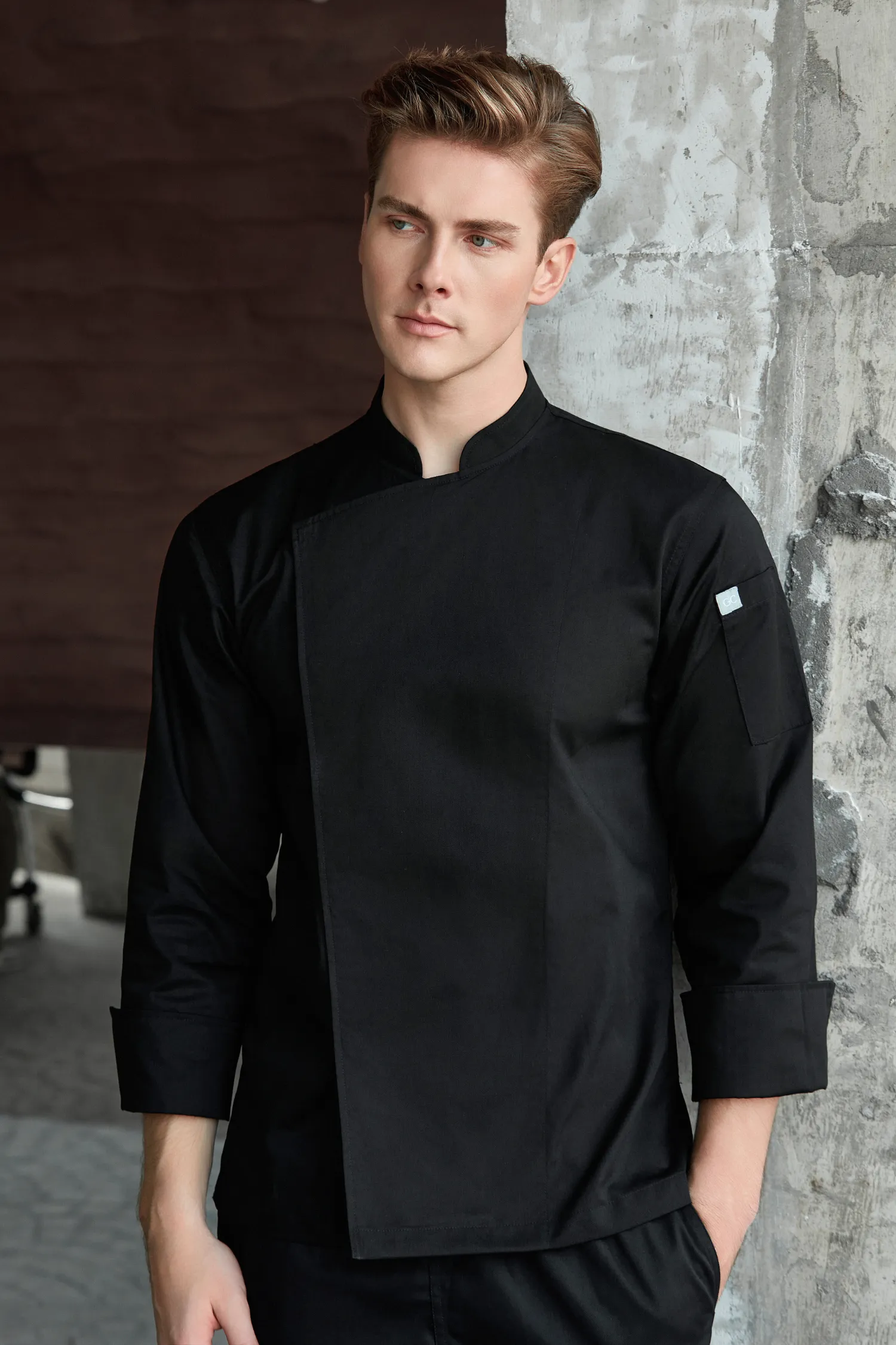 Banyan Black Chef Jacket, Long Sleeve