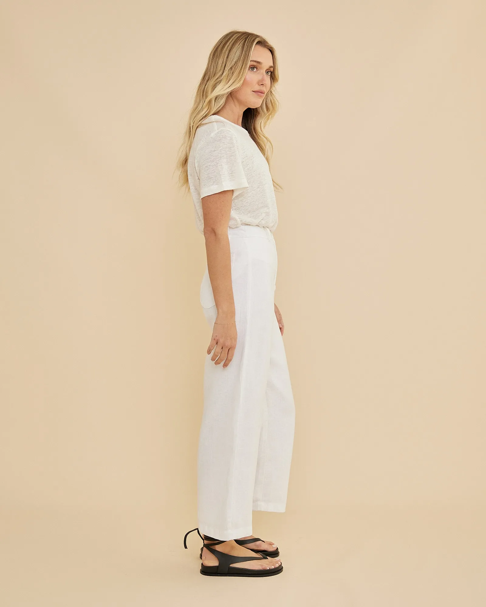 Barossa Linen Pant - White