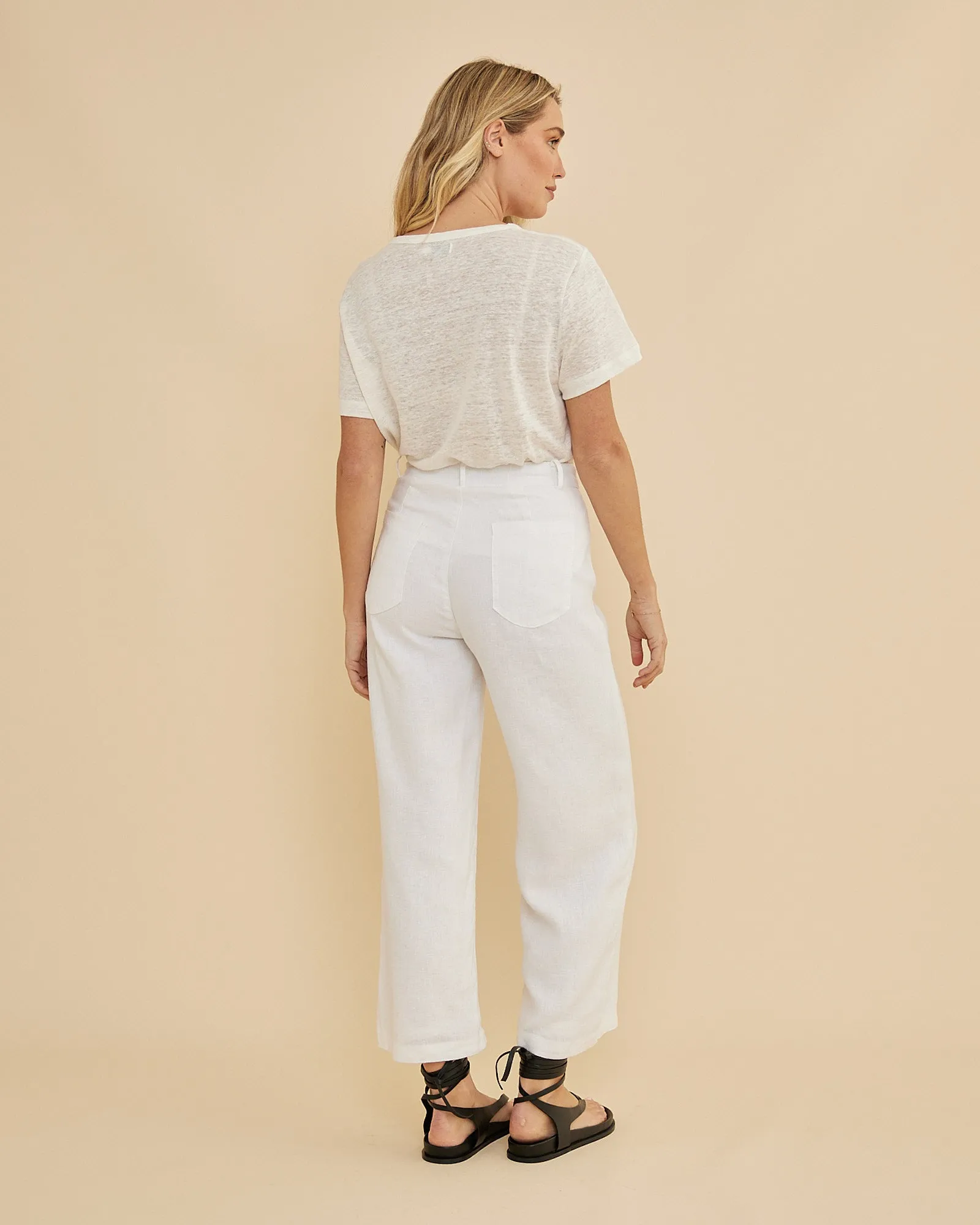 Barossa Linen Pant - White