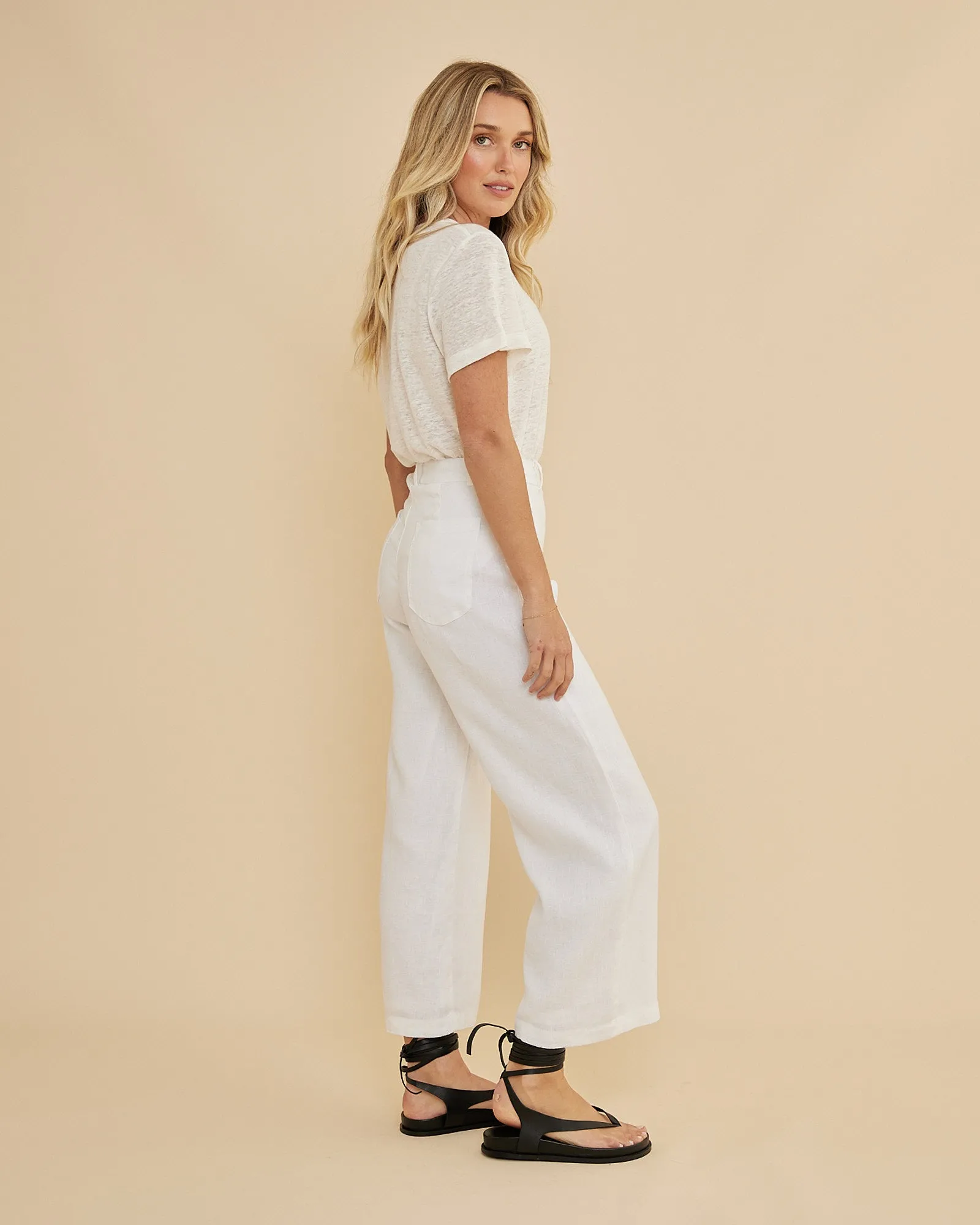 Barossa Linen Pant - White