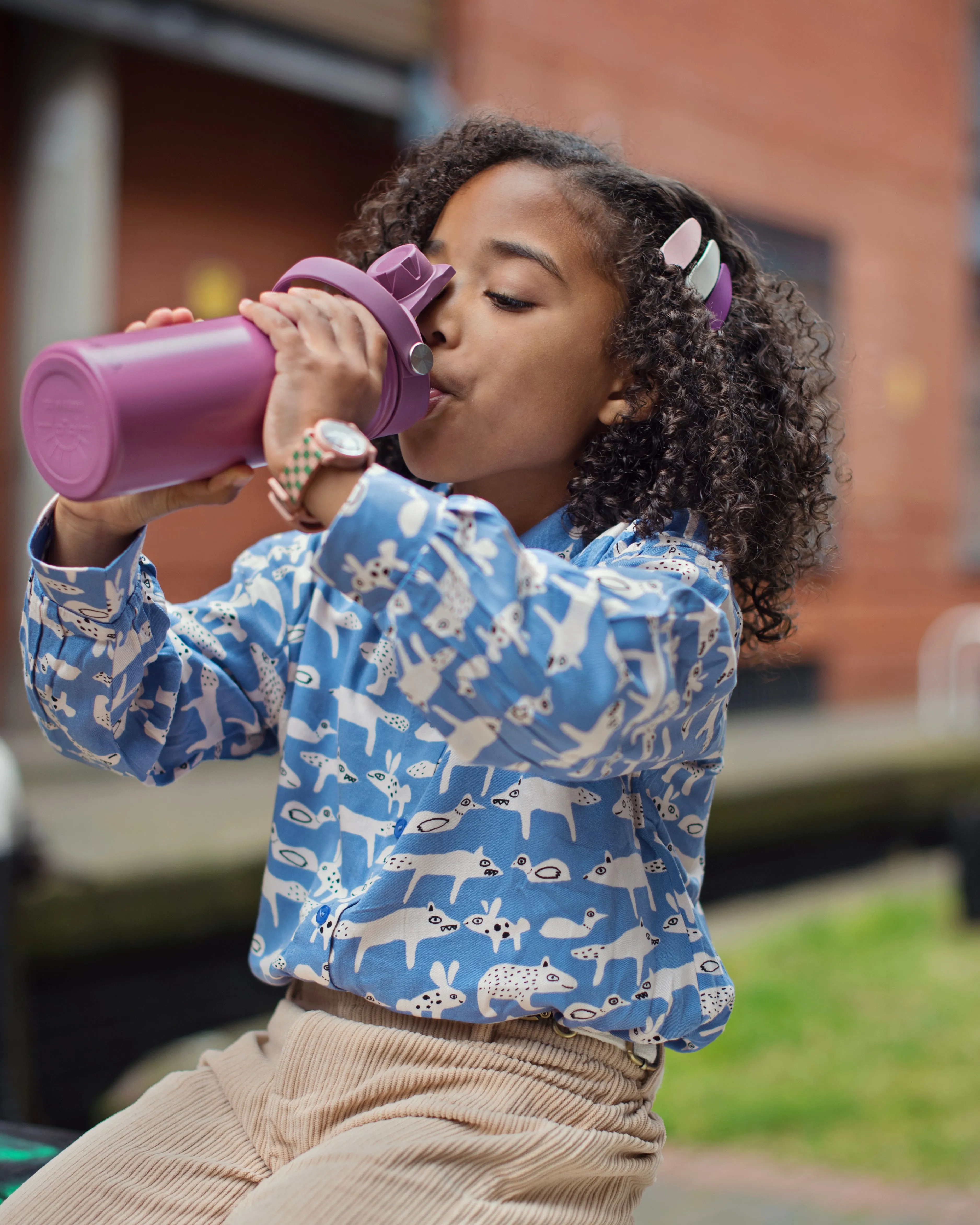 Bite   Sip Thermo Water Bottle - 18oz | Mauve Rose