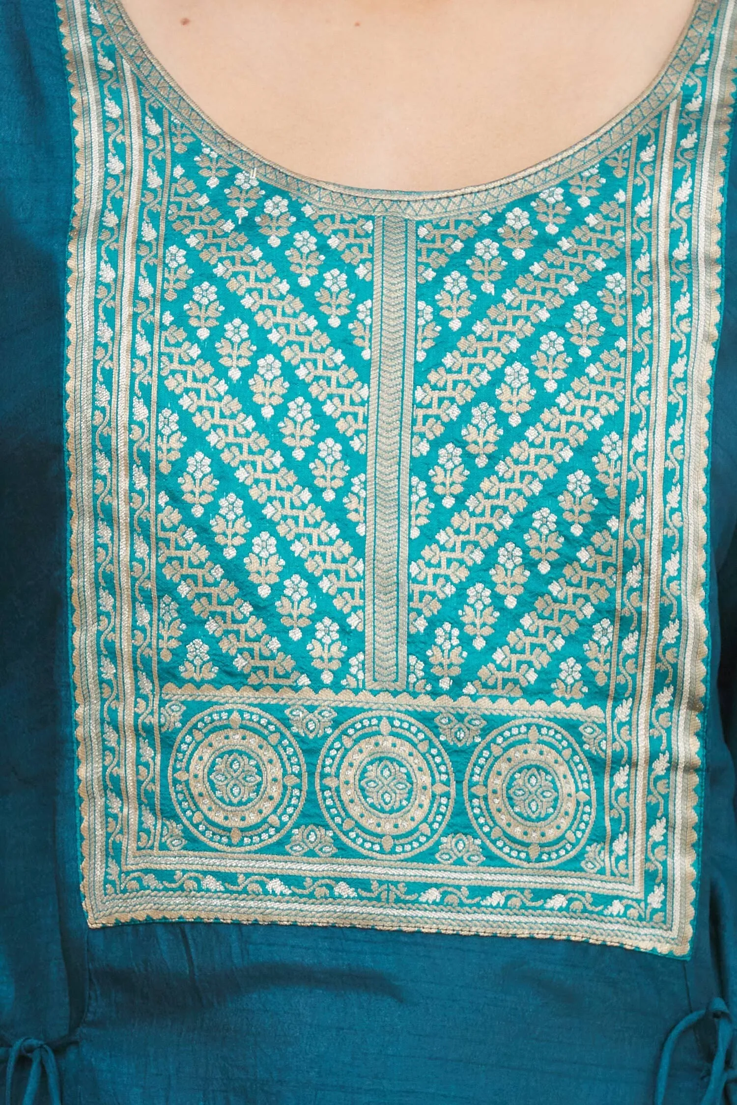 Blue Floral Design Kurta