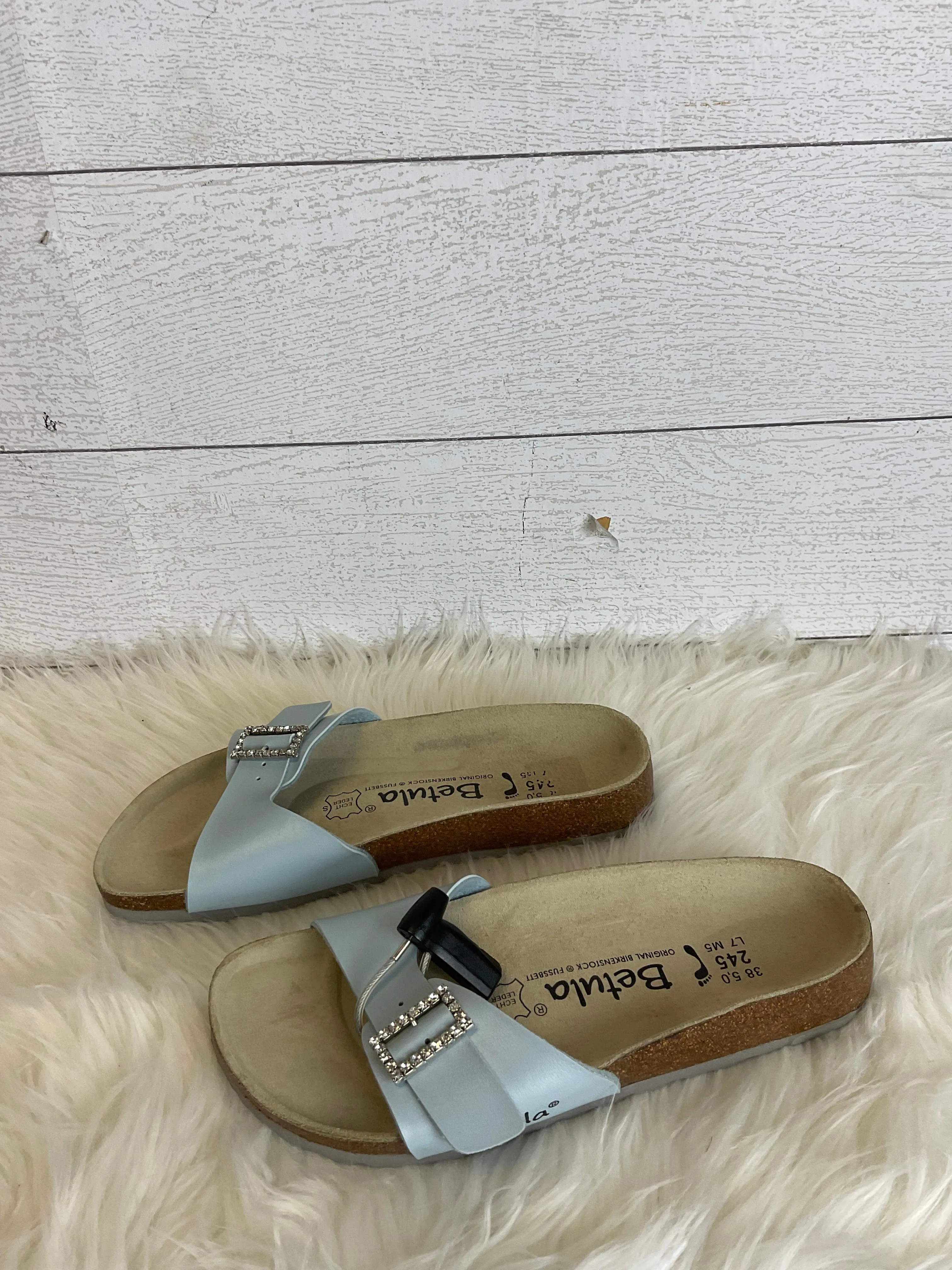 Blue Sandals Designer Birkenstock, Size 7