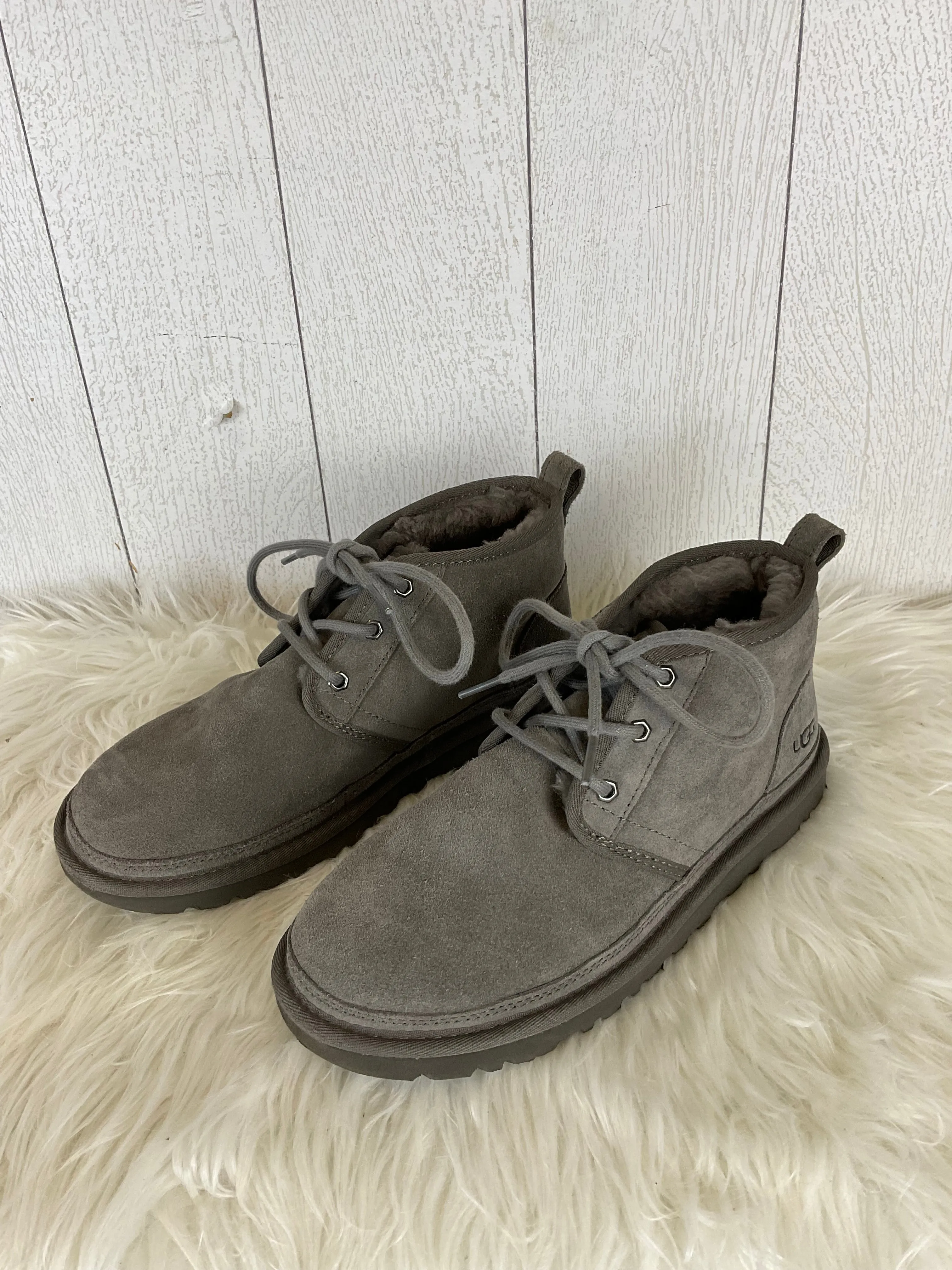 Boots Designer By Ugg In Grey, Size: 8