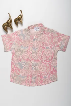 Boys Breathable Rayon Floral Print Shirt - Festive & Casual Summer Wear