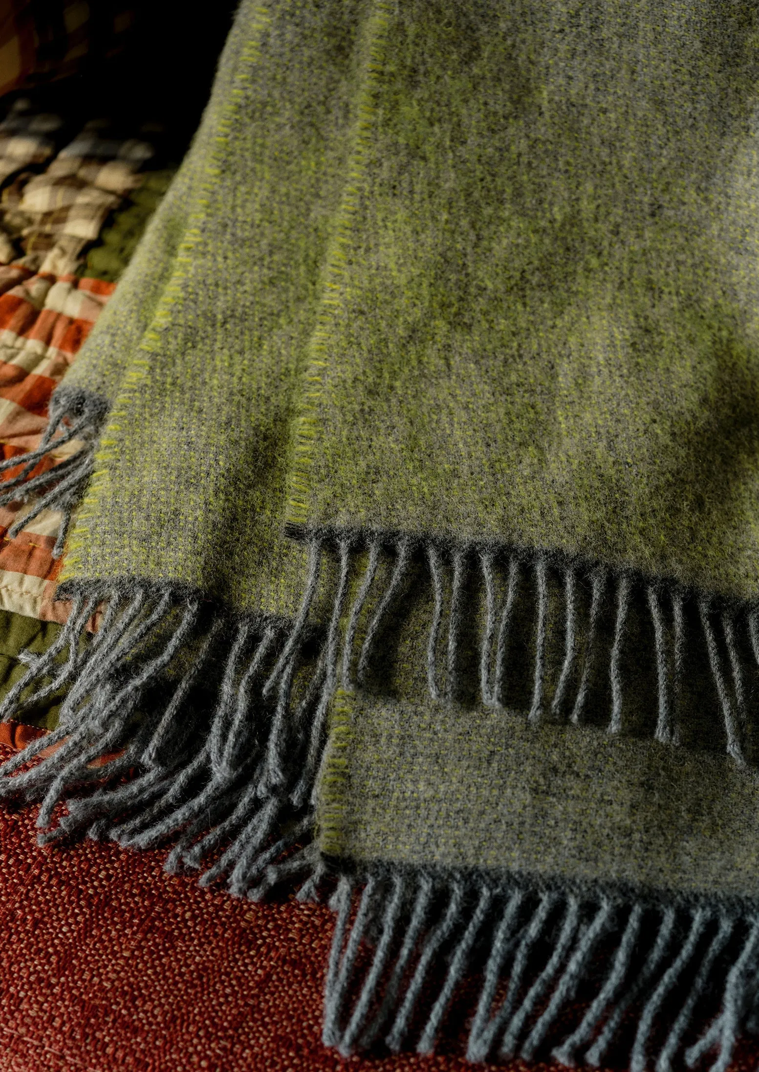 Brior Wool Blanket | Pollen/Anthracite