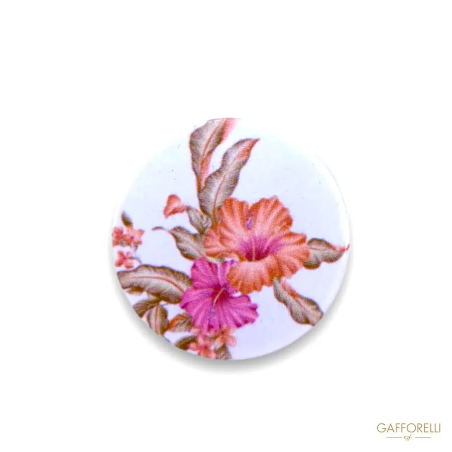 Button with Floral Shank B160 - Gafforelli Srl