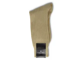 Calf Length Cotton Socks 3-Ply Cream