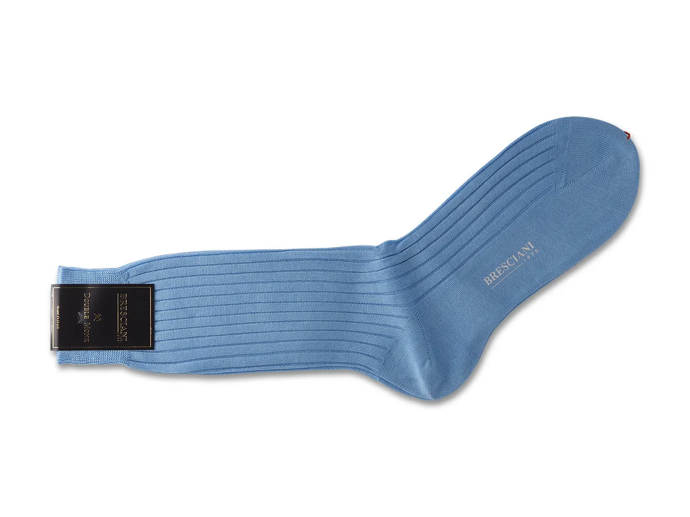 Calf Length Cotton Socks 3-Ply Sky Blue