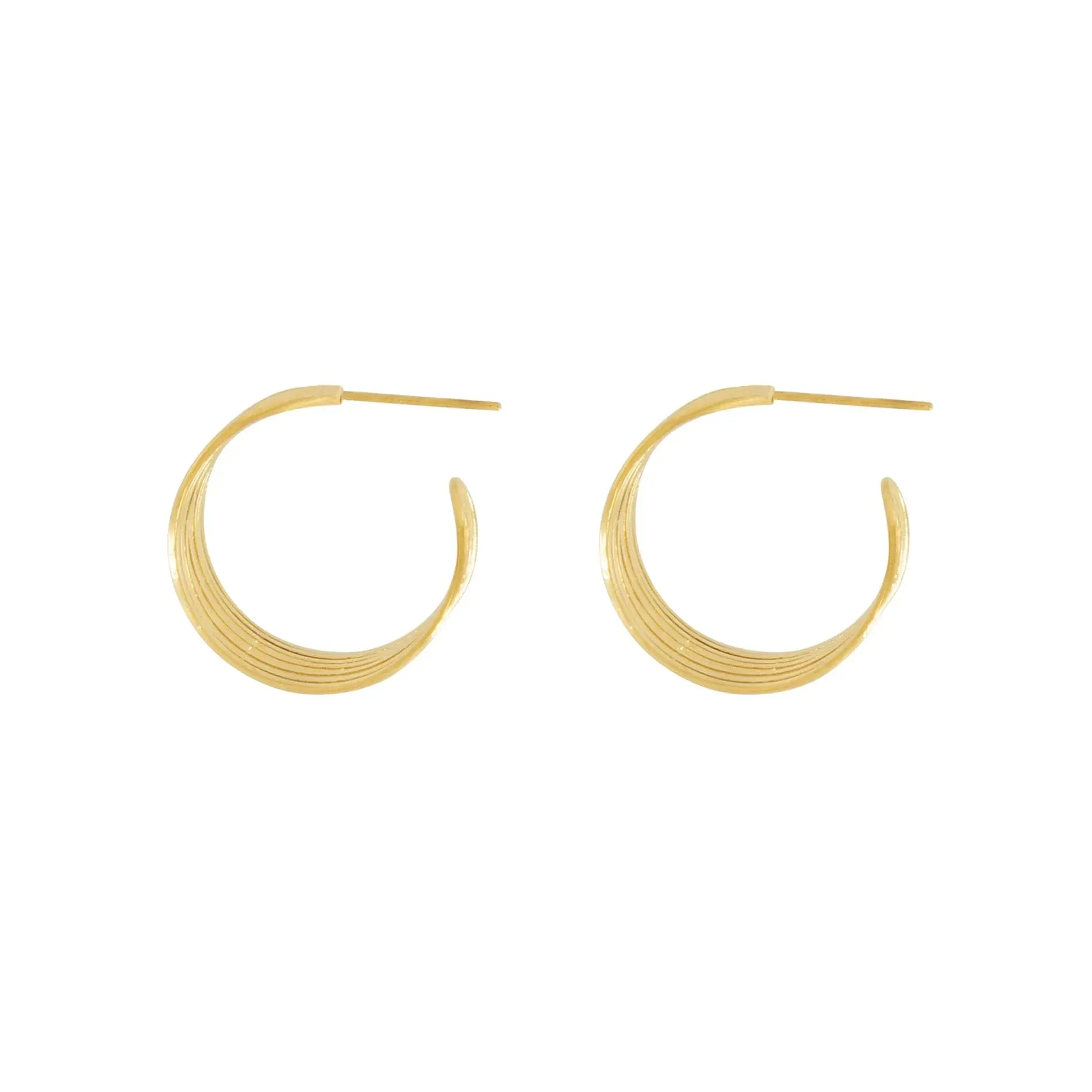 Courage Waterproof String Statement Hoop Earring 18K Gold Plating