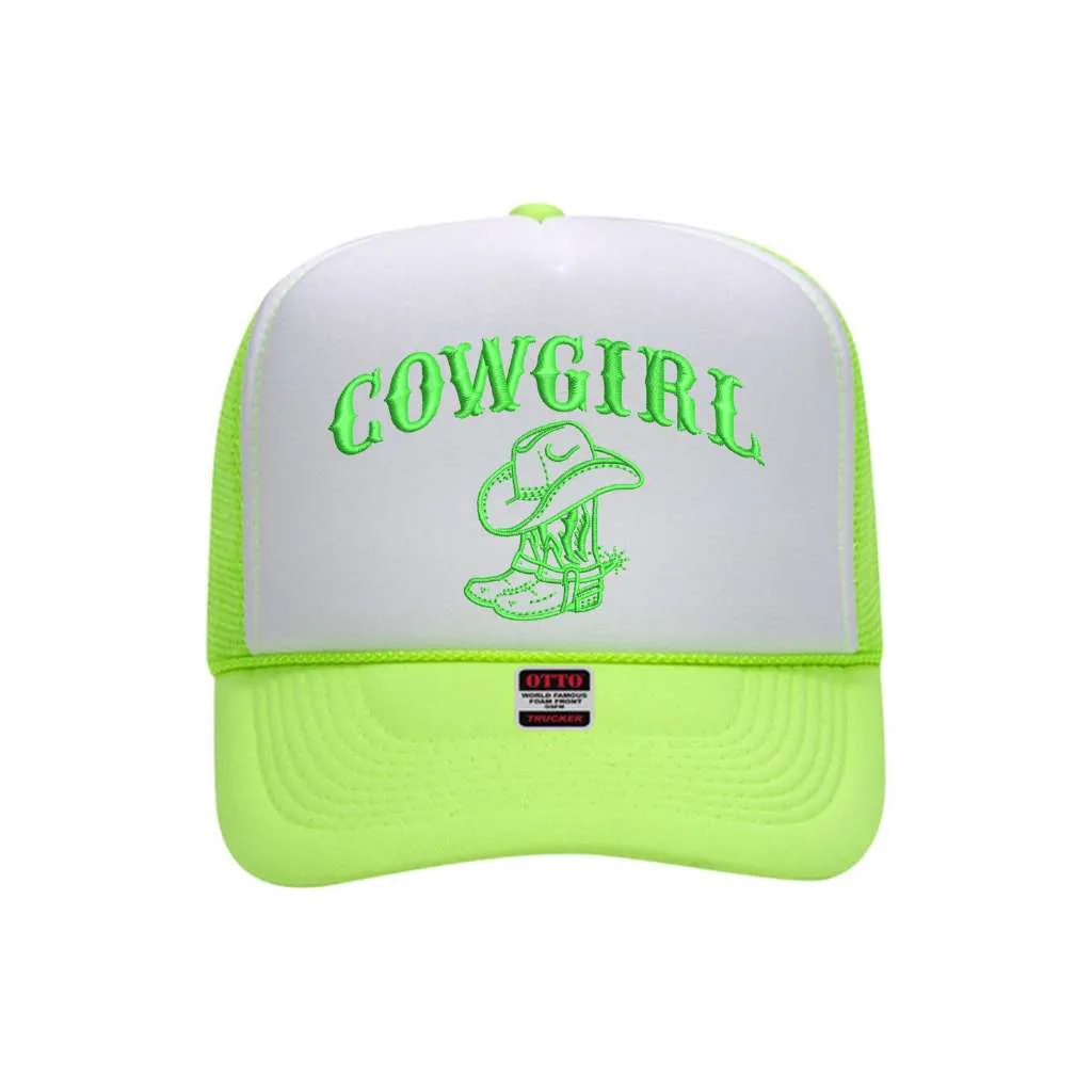 Cowgirl Boots Two Tone Trucker Hat