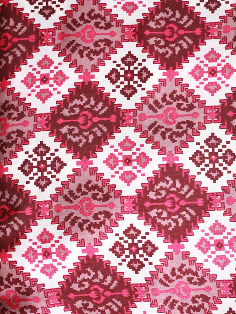 Crepe Digital Ikat Printed Running material