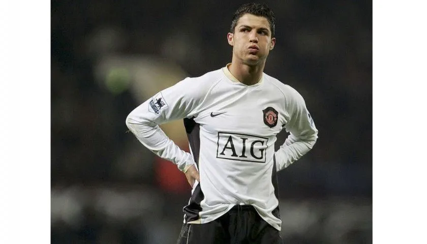 Cristiano Ronaldo Manchester United 2006 2007 Away Long Sleeve Soccer Jersey L SKU# H6SYS 146818