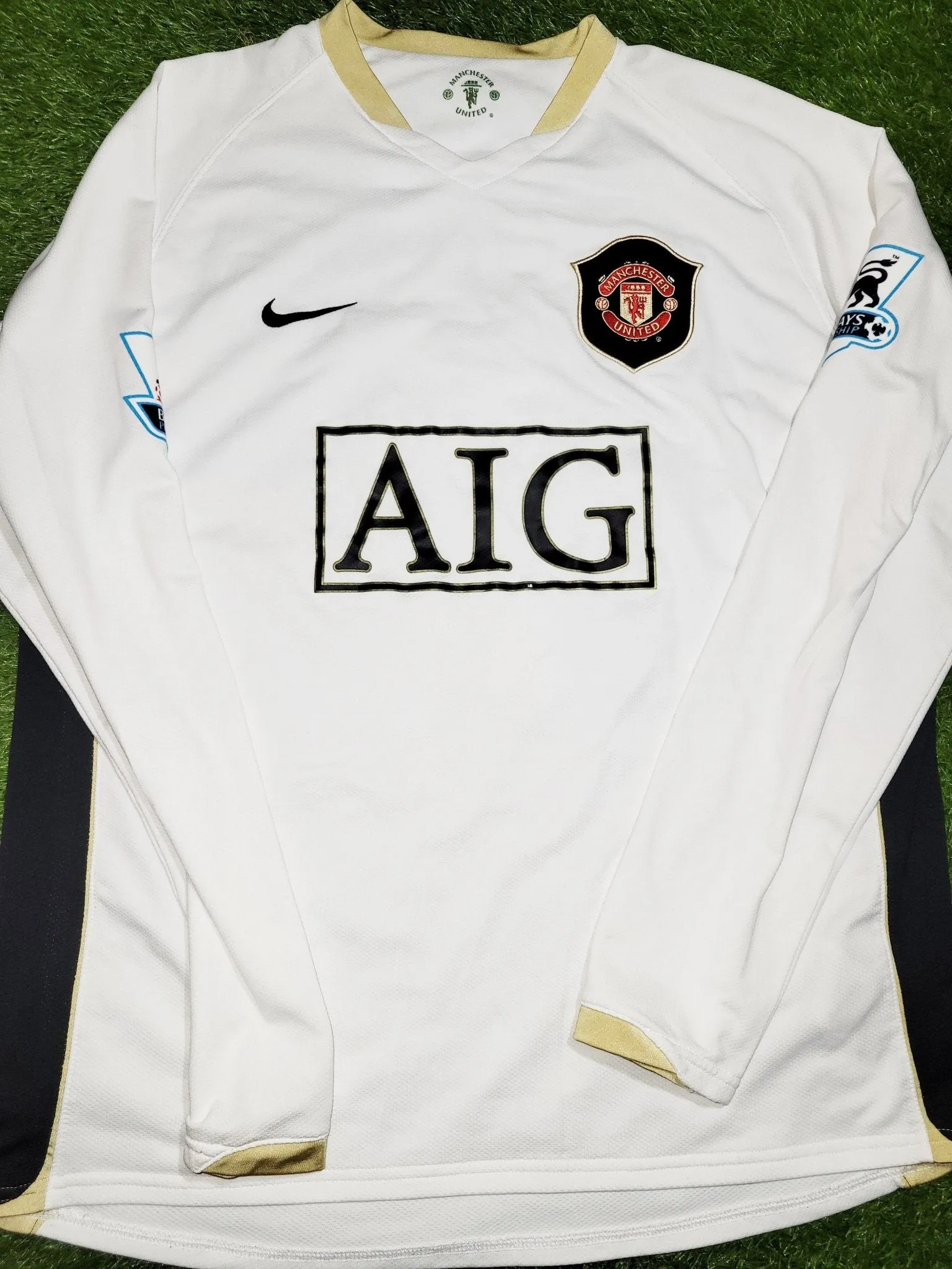 Cristiano Ronaldo Manchester United 2006 2007 Away Long Sleeve Soccer Jersey L SKU# H6SYS 146818