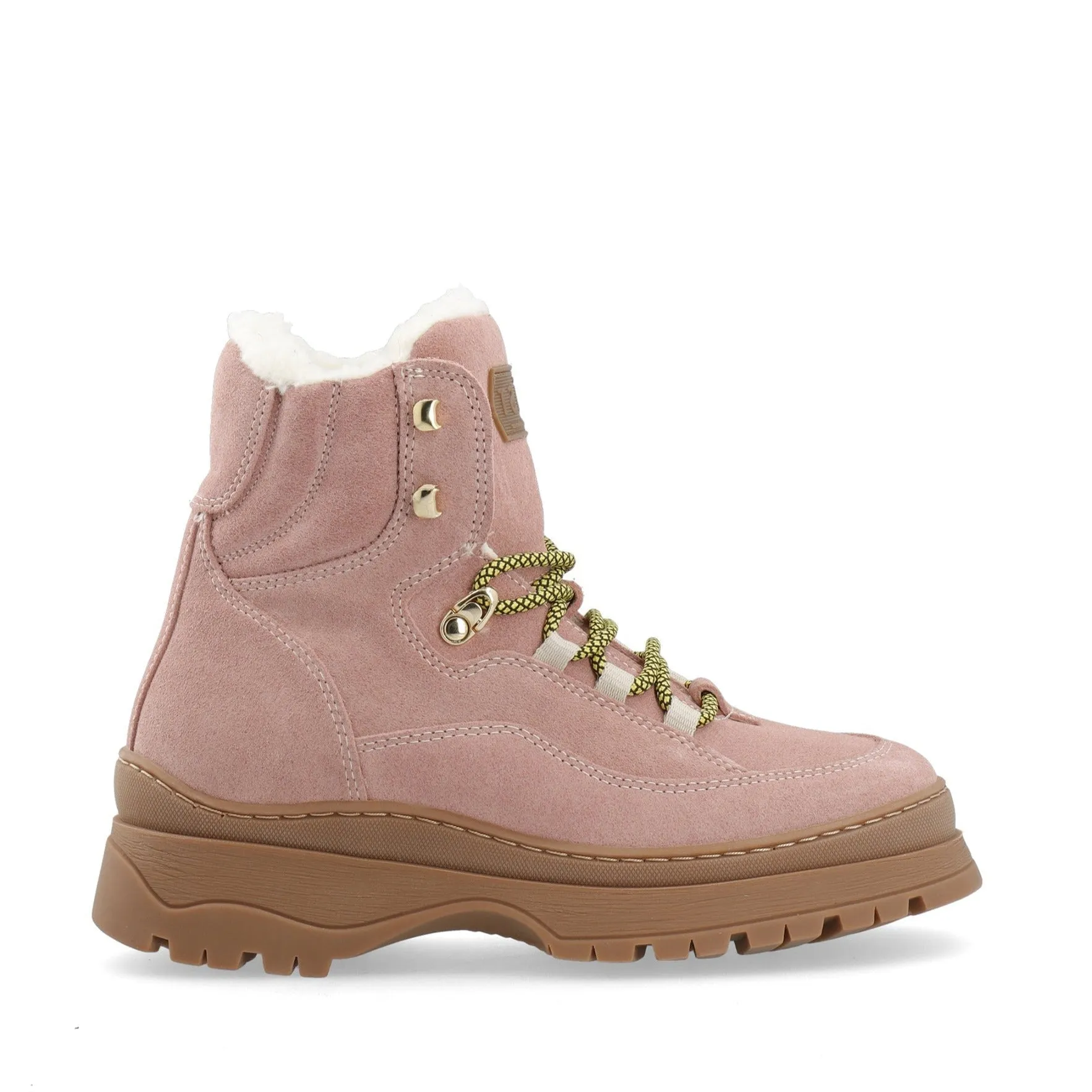 Downhill Pale Pink Lace Up Boot