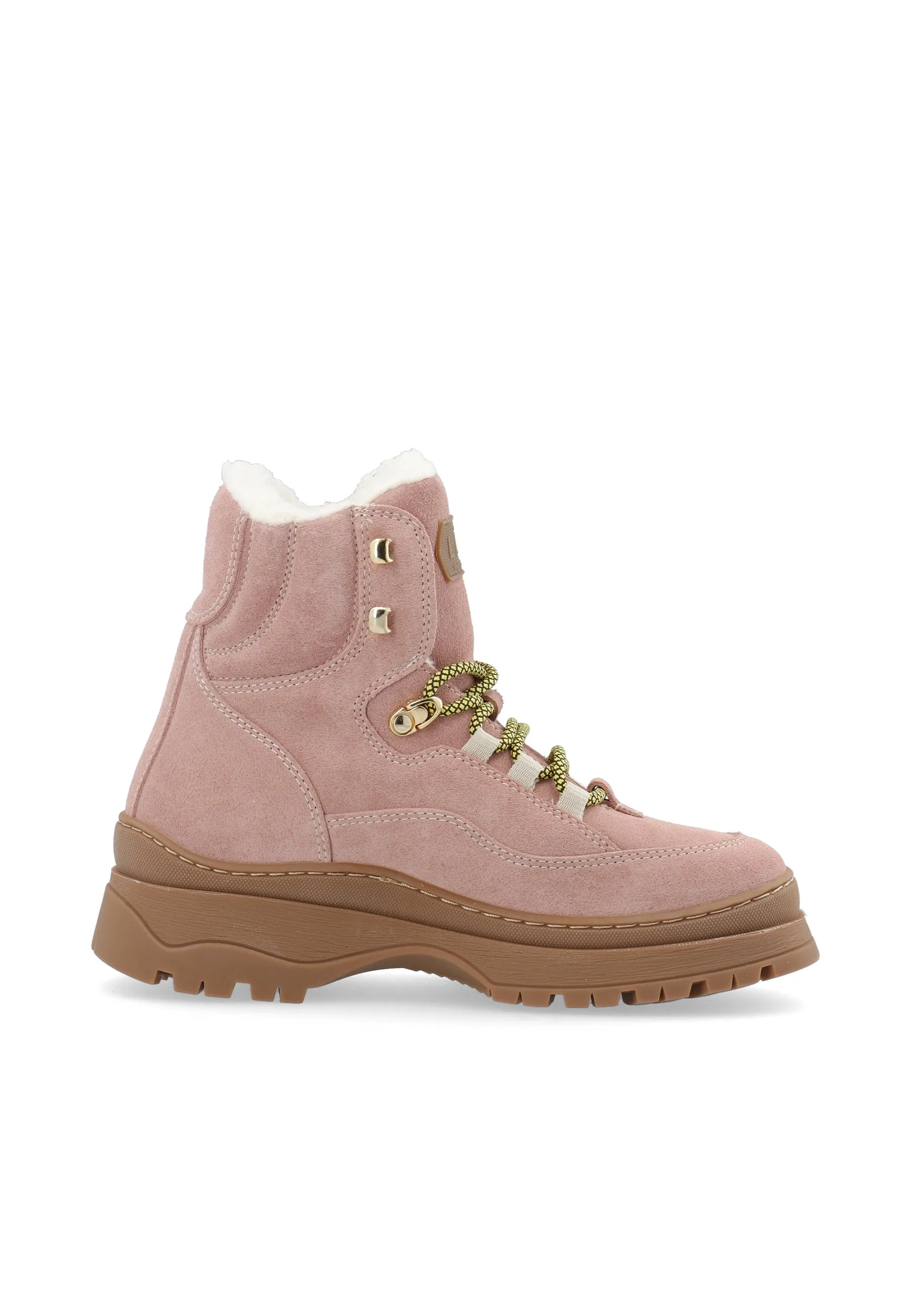 Downhill Pale Pink Lace Up Boot