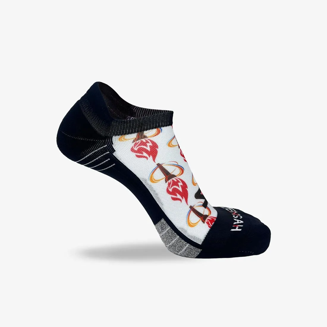 Flaming Torches Running Socks (No Show)