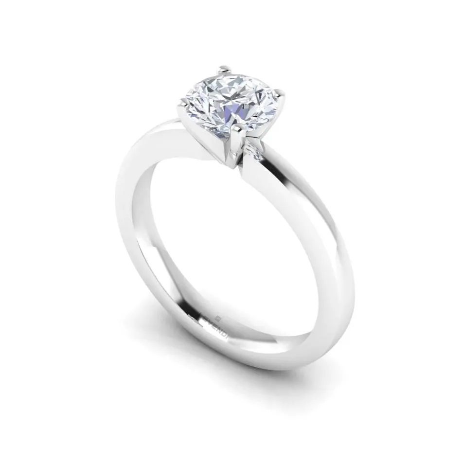 Four Claw Brilliant Engagement Ring