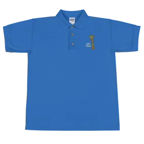 Friendly Giraffe Embroidered Men's Polo Shirt