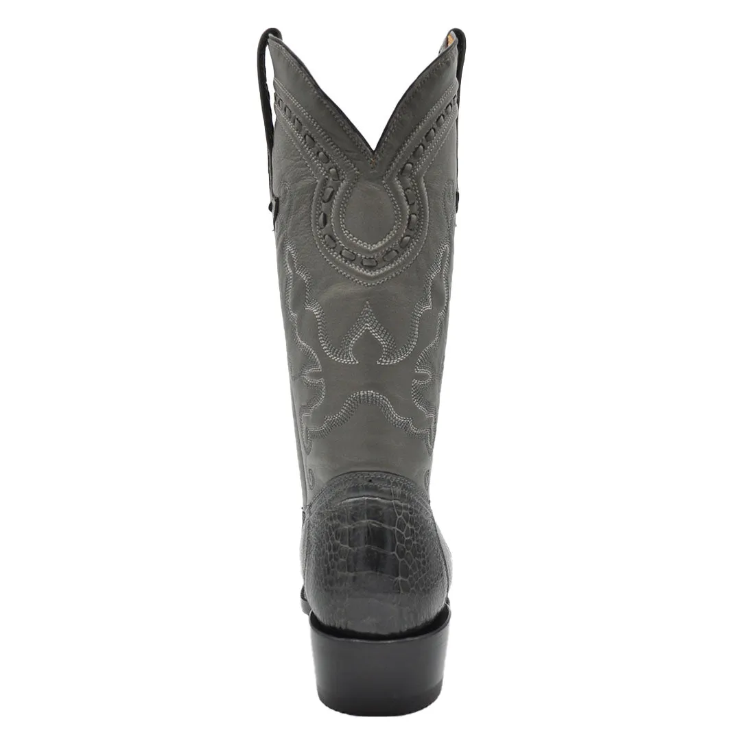 Gavel Men's Collin Ostrich Leg Boots - Grey